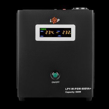 ДБЖ з правильною синусоїдою 12V LPY-W-PSW-800VA+(560Вт)5A/15A LP_4143 фото