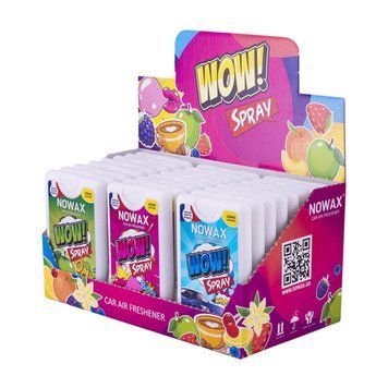 MIX ароматизаторов воздуха с распылителем в выставочном боксе Nowax WOW Spray 24шт LI_NX00146 фото