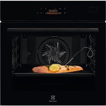 Electrolux Духова шафа електрична, 70л, А++, пар, дисплей, конвекція, ф-ція пароварки, чорний RC_LOB8S39WZ фото
