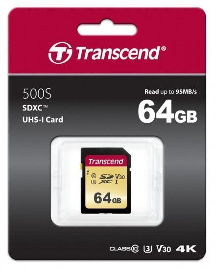 Карта памяти Transcend SDXC/SDHC 500S [TS64GSDC500S] RC_TS64GSDC500S фото