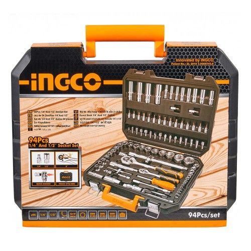 Набір головок торцевих 1/4" та 1/2" 94 предмети INGCO INDUSTRIAL IN_HKTS42941 фото