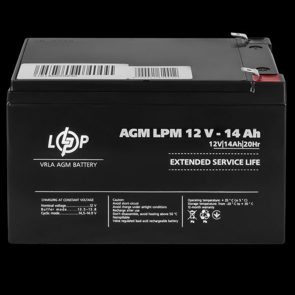 Акумулятор AGM LPM 12V - 14 Ah LP_4161 фото