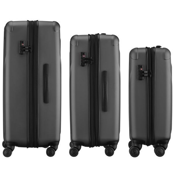 Набор чемоданов, Oryson 3 в 1, (S, M, L), пластик, 4 колеса, серый Wenger RC_653212 фото