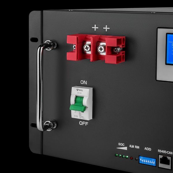 Акумулятор LP LiFePO4 48V (51,2V) - 100 Ah (5120Wh) (Smart BMS 100A) з LCD RM LP_20330 фото
