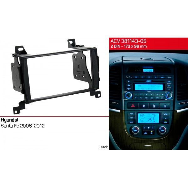 Перехідна рамка ACV 381143-05 для Hyundai Santa Fe 2006-2012 AV_381143-05 фото