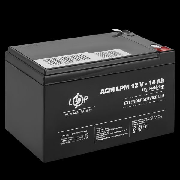 Акумулятор AGM LPM 12V - 14 Ah LP_4161 фото