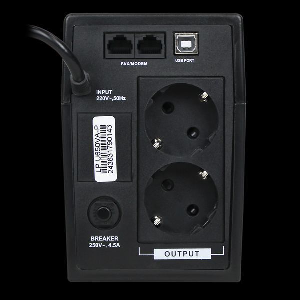 Лінійно-інтерактивне ДБЖ LP U650VA-P (390Вт) LP_2436 фото