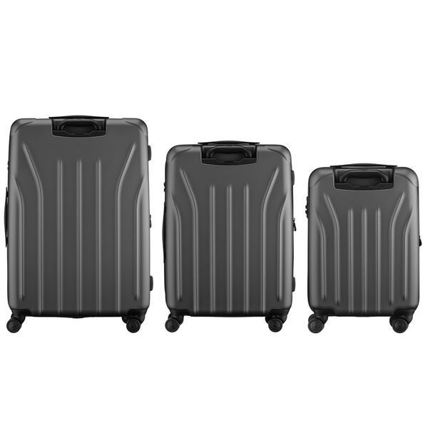 Набор чемоданов, Oryson 3 в 1, (S, M, L), пластик, 4 колеса, серый Wenger RC_653212 фото