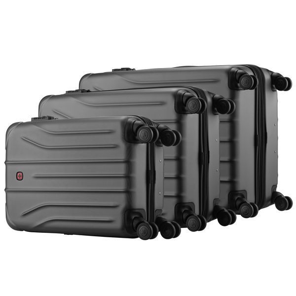 Набор чемоданов, Oryson 3 в 1, (S, M, L), пластик, 4 колеса, серый Wenger RC_653212 фото