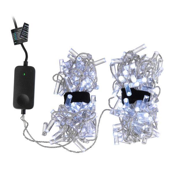 Гірлянда Smart LED Twinkly Strings Candle RGB 200 IP20 12м USB-C кабель прозорий Twinkly RC_TWKC200RGB-T фото