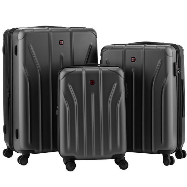 Набор чемоданов, Oryson 3 в 1, (S, M, L), пластик, 4 колеса, серый Wenger RC_653212 фото