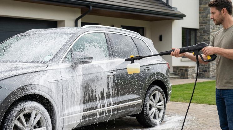 Мінімийка високого тиску 2E AquaClean 150plus 2000Вт 150бар 450л/год шланг 8м щітка патіо 8.84кг RC_2E-HPW2015PB фото