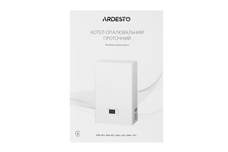Котел електро Ardesto EHB-15PS 15 кВт, 380V, одноконтурний з насосом, програмований RC_EHB-15PS фото