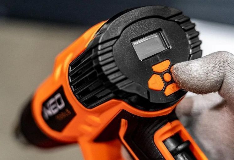 Фен будівельний Neo Tools 2000Вт 70-600&deg;C 300/500л/хв 0.77кг RC_04-710 фото