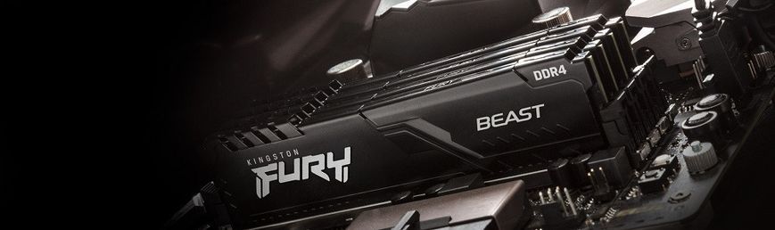 Память ПК Kingston DDR4 32GB KIT (16GBx2) 3200 Fury Beast RC_KF432C16BB1K2/32 фото