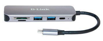 USB-концентратор D-Link DUB-2325 2xUSB3.0, 1xUSB TypeC, 1xSD, 1x-microSD, USB TypeC RC_DUB-2325 фото