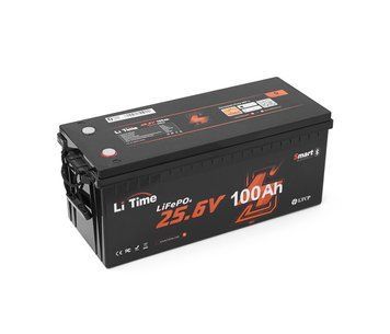 Акумуляторна батарея LiFePO4 Li-TIME 25.6V 100Ah BT, 2560Wh, BMS 100A, 532*207*215мм U_38302 фото