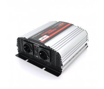Інвертор напруги Carspa-1200-242 (1200Вт) 12/220V approximated 2Shuko USB клеми Q4 U_28920 фото
