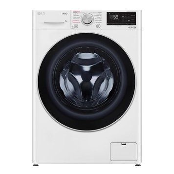 Пральна машина LG фронтальна, 9кг, 1400, A+++, 57см, дисплей, пара, інвертор, білий RC_F4V5VS1WW фото