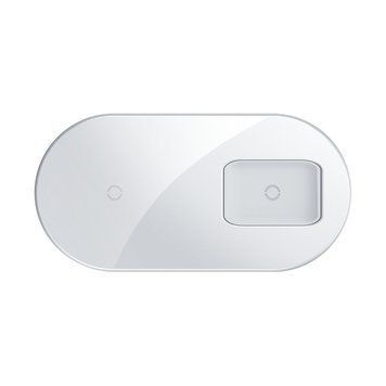 Бездротовий зарядний пристрій Baseus Simple 2 in 1 AirPods Pro Білий (WXJK-C02) LP_16516 фото