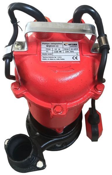 Насос фекальный Optima WQD 10-12, 9000 л/ч, выс. 12м, глуб. 5м, кабель 12м, 1.1кВт, 230В RC_8745 фото