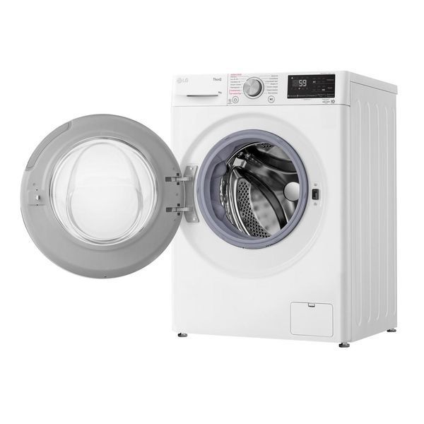 Пральна машина LG фронтальна, 9кг, 1400, A+++, 57см, дисплей, пара, інвертор, білий RC_F4V5VS1WW фото