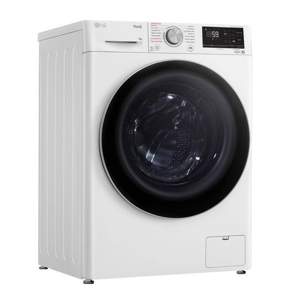 Пральна машина LG фронтальна, 9кг, 1400, A+++, 57см, дисплей, пара, інвертор, білий RC_F4V5VS1WW фото