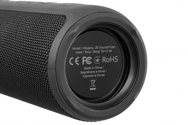 Акустическая система 2E SoundXTube TWS, MP3, Wireless, Waterproof Black RC_2E-BSSXTWBK фото