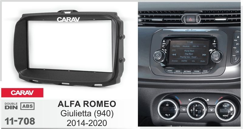 Перехідна рамка Carav 11-708 для Alfa Romeo Giulietta 2-din MA_11-708 фото