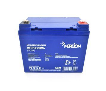 Аккумуляторная батарея MERLION EURO AGM MLTS1233M6 12V 33Ah (195х130х155(165) U_16989 фото
