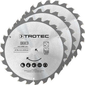 Диск пильный Trotec 190х20х2,2 HW24 Wood (3 шт) (6215001330) DS_DAS302854 фото