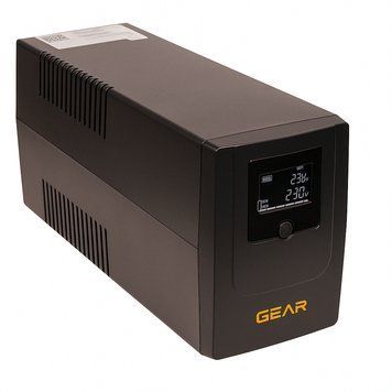 Пристрій безперебійного живлення GEAR 1500VA LCD metal RJ45+USB (GU-1500MLCD) IP_GU-1500MLCD фото
