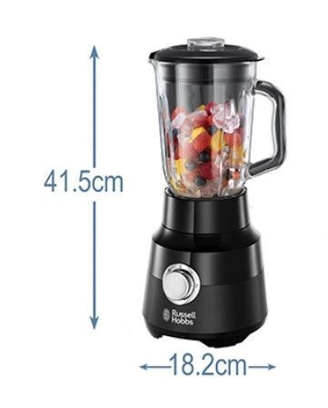 Блендер Russell Hobbs стаціонарний Matte Black 650Вт, чаша-1500мл, чорний RC_24722-56 фото