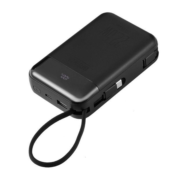 Універсальна мобільна батарея Brevia 20000mAh 22.5W Type-C+Lightning Cable, Li-Pol, LCD LI_45222 фото