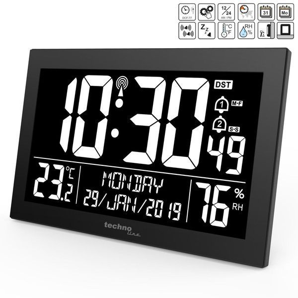 Годинник настінний Technoline WS8017 Black (WS8017) DS_DAS301334 фото