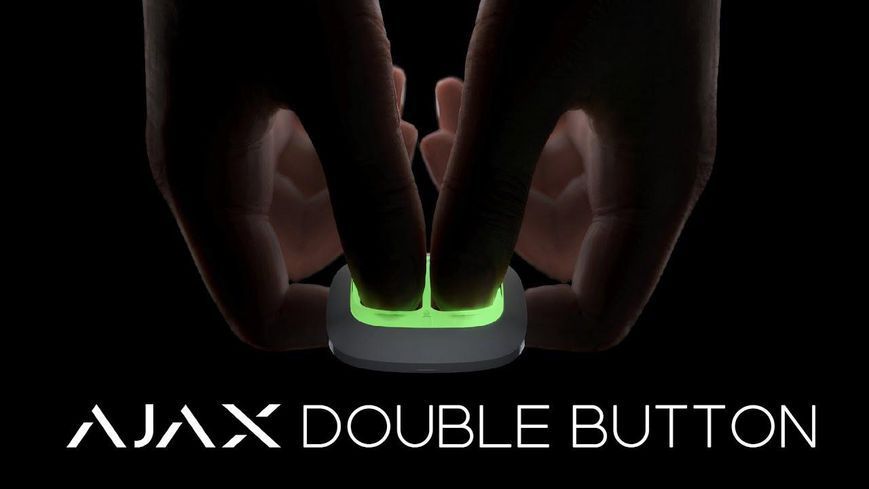 Беспроводная тревожная кнопка Ajax DoubleButton черная RC_21053 фото