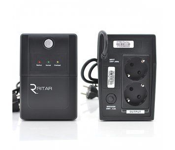 ИБП Ritar RTP850 (мощн. 510 Вт) Proxima-L, LED, AVR, 2st, 2xSCHUKO socket, 1x12V9 Ач, пластик. кейс U_09986 фото