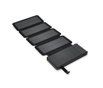 Повербанк 12000 mAh Solar, (5V / 200mA), 2xUSB, 5V / 1A / 2.1A, USB microUSB, ударо захищений прогумований U_25107 фото
