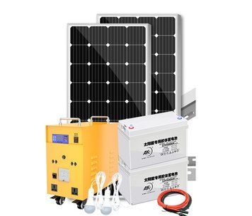 Солнечная станция с накоплением энергии + инвертор 2000W + Solar panel 2x200W + аккумулятор 2x100AH U_22203 фото