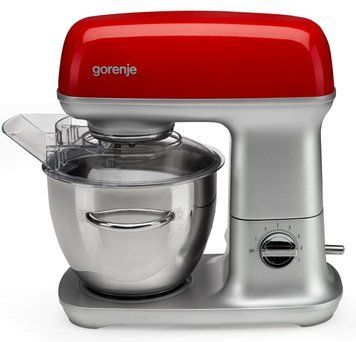 Кухонна машина Gorenje 1000Вт, чаша-метал, корпус-метал, насадок-7, сріблясто-червоний RC_MMC1000RLR фото