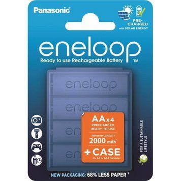 Аккумулятор Eneloop NI-MH AA 2000 мАч, 4 шт, с кейсом для хранения Panasonic RC_BK-3MCDEC4CP фото