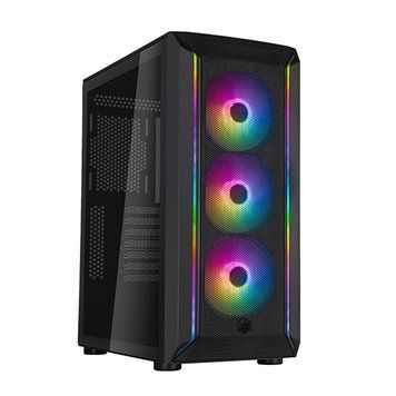 Корпус FARA FA511Z-BG, без БП, 2xUSB3.0, 3x120mm ARGB fan, TG Side Panel, ARGB light strip, ATX, SilverStone RC_SST-FA511Z-BG фото