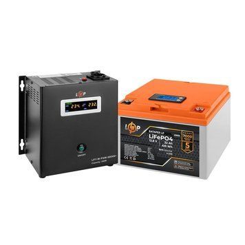 Комплект резервного живлення LogicPower (LogicPower) ДБЖ + літієва (LiFePO4) батарея (UPS W500+ АКБ LiFePO4 410W) LP_24163 фото