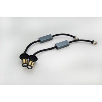 Ходовые огни DRL Galaxy S25 ( P21W 1156 BA15S ) 2835 64SMD CANBUS White-Yellow (Белый-Желтый) KL_3902 фото