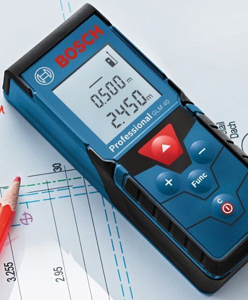 Далекомір лазерний Bosch GLM 40, 0.15-40м, &plusmn;1.5мм RC_0.601.072.900 фото