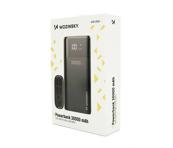 Повербанк Wozinsky WPB-001BK Bipow 30000mAh, Output: 4USB, 15W U_28829 фото