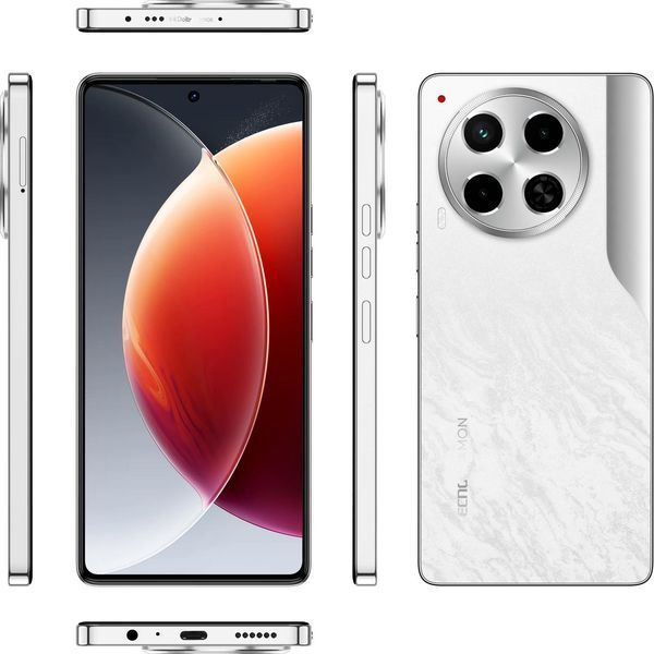 Смартфон TECNO Camon 30 (CL6) 6.78" 8/256ГБ, 2SIM, 5000мА&bull;ч, Uyuni Salt White RC_4894947020476 фото