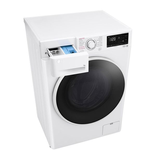 Пральна машина LG фронтальна, 7кг, 1200, A+++, 48см, дисплей, пара, інвертор, білий RC_F2V3HS7WW фото