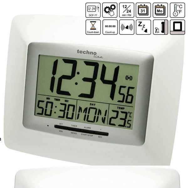 Годинник настінний Technoline WS8100 White/Silver (WS8100) DS_DAS301806 фото