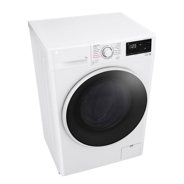 Пральна машина LG фронтальна, 7кг, 1200, A+++, 48см, дисплей, пара, інвертор, білий RC_F2V3HS7WW фото